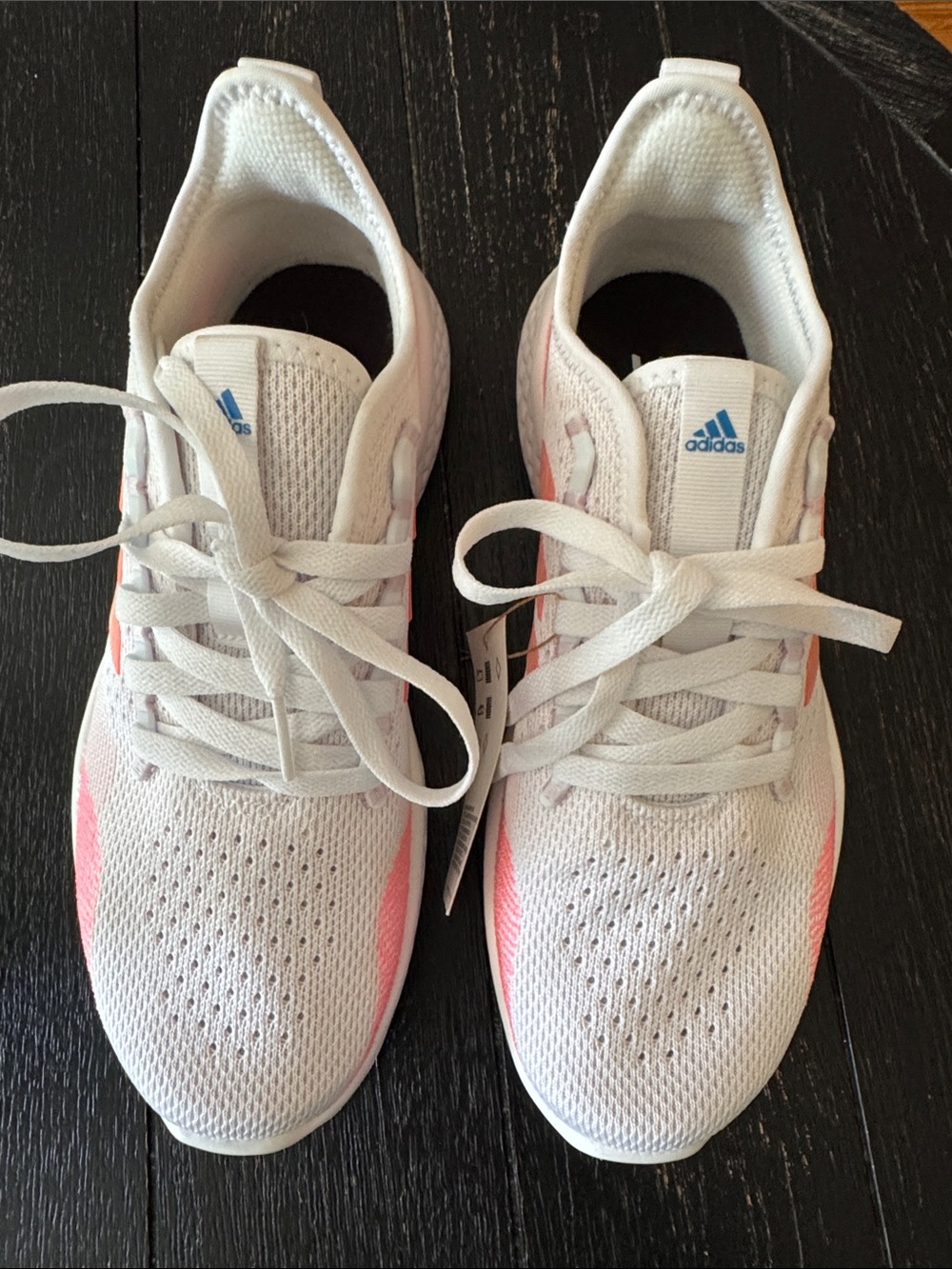adidas Women's Athletic Shoes - White and Pink